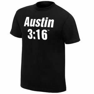 Men’s Black “Stone Cold” Steve Austin 3:16 T-Shirt, Size - XL